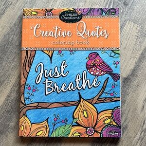 Creative Quotes Coloring Book - Just Breathe. Never used. Cross posted.
